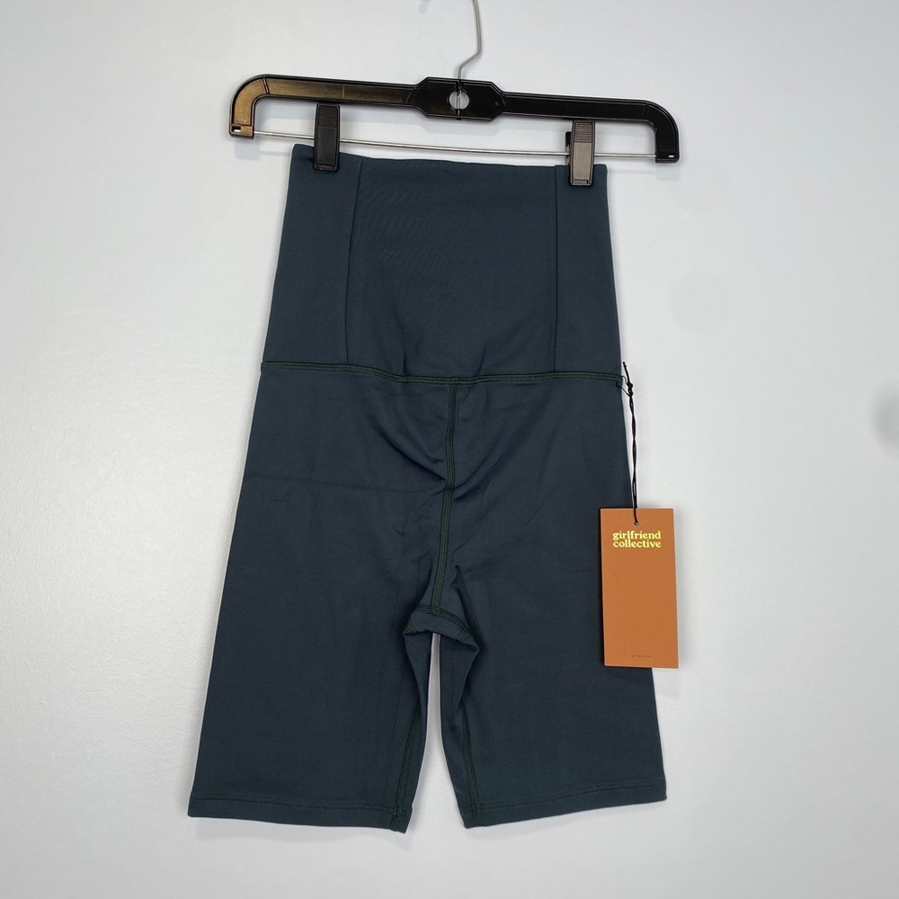 NWT Girlfriend Collective Women’s High Rise Bike Shorts in Green sz XXS